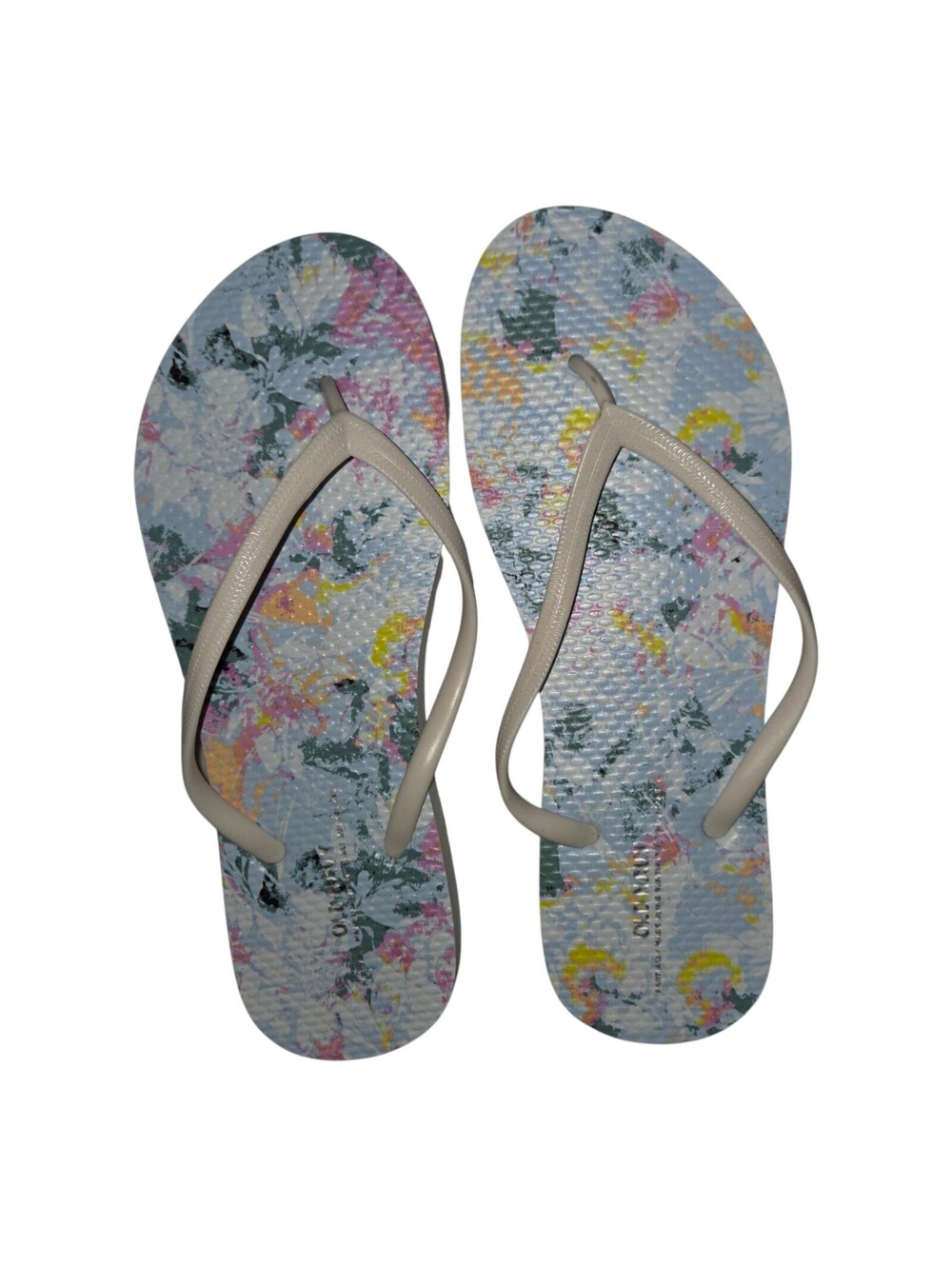 Old navy multicolored flipflops size 7 womens